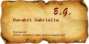 Barabit Gabriella névjegykártya